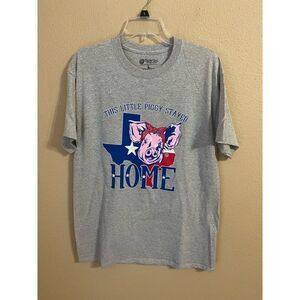 Girlie Girl This Little Pig Stayed Home T-Shirt Lg